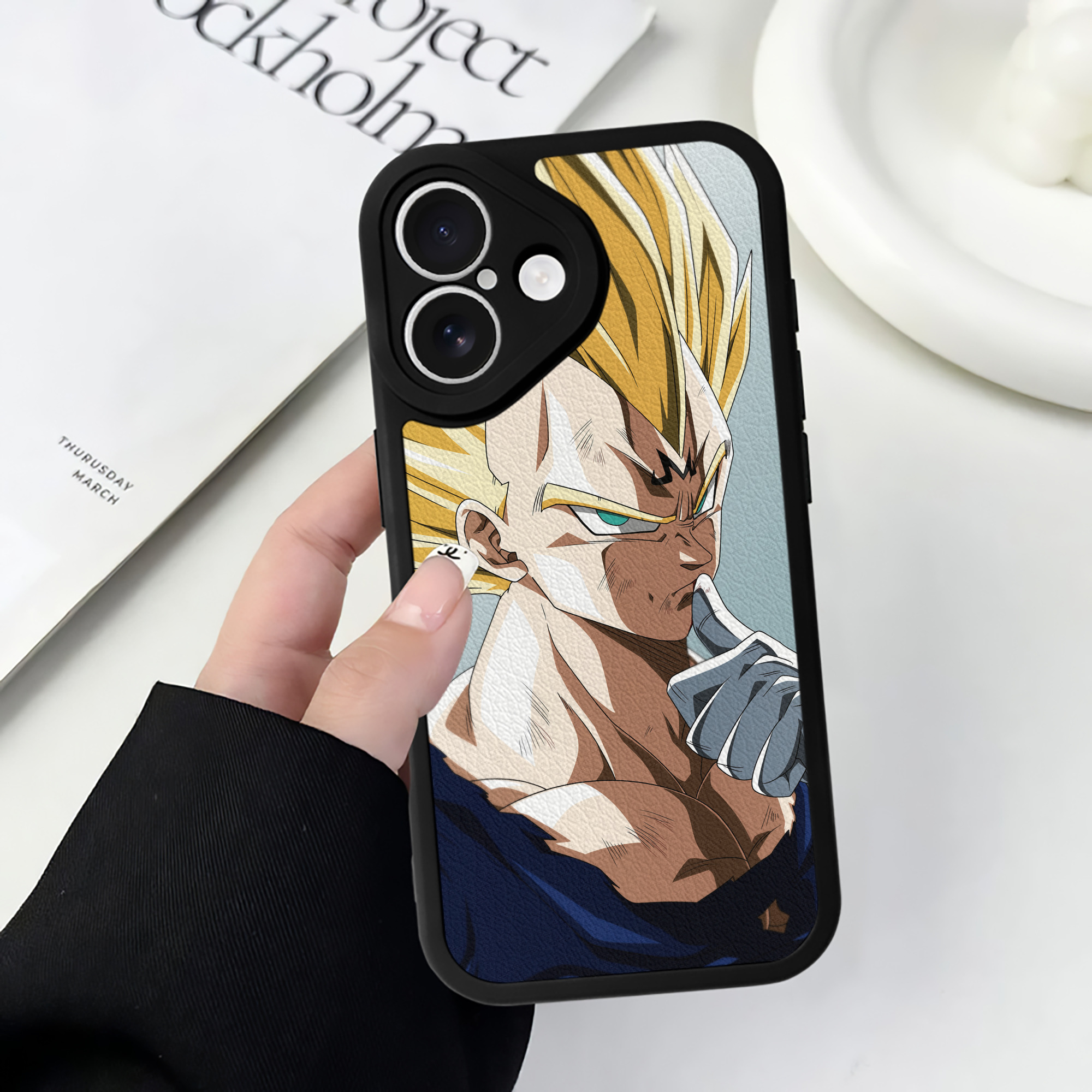 （画像用） ドラゴンボール DRAGON BALL 【iPhone 16シリーズ対応】シリコンスマホケース（レザー調） 材質：シリコン
